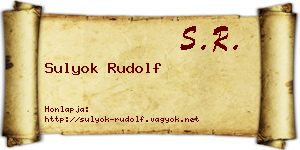 Sulyok Rudolf névjegykártya
