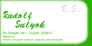 rudolf sulyok business card